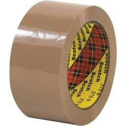 Hot Melt Tapes Scotch® #375 Hot Melt Packaging Tape, 2" X 55 Yds., Tan, 36/Case