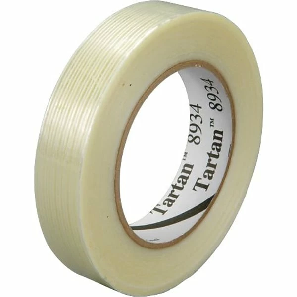 Scotch Filament Tape 3M 8934 Strapping Tape, 4.0 Mil, 1" X 60yds., Clear, 12/Case (T915893412PK) 3 Scotch Filament Tape 3M 8934 Strapping Tape, 4.0 Mil, 1" X 60yds., Clear, 12/Case (T915893412PK)