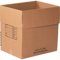 SI Products Corrugated Moving Boxes 24" X 18" X 24" Deluxe Moving Boxes, 32 ECT, Brown, 10/Bundle (241824DPB)
