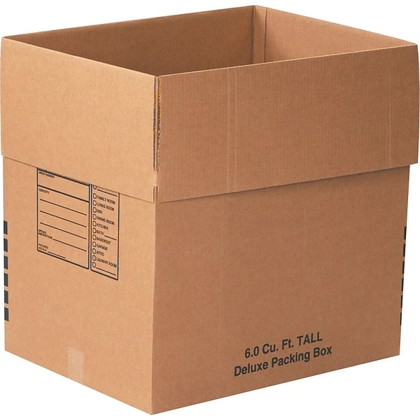 SI Products Corrugated Moving Boxes 24" X 18" X 24" Deluxe Moving Boxes, 32 ECT, Brown, 10/Bundle (241824DPB) 3 SI Products Corrugated Moving Boxes 24" X 18" X 24" Deluxe Moving Boxes, 32 ECT, Brown, 10/Bundle (241824DPB)