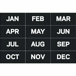 MasterVision® Calendar Magnetic Tape MasterVision Calendar Magnetic Tape, Black/White, Months Of The Year, 12/Pk (FM1108)