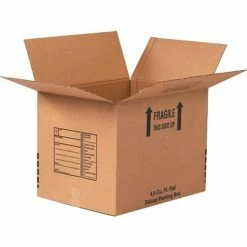 Quill Brand Corrugated Moving Boxes 12" X 12" X 12" Deluxe Moving Boxes, 32 ECT, Brown, 25/Bundle (121212DPB)
