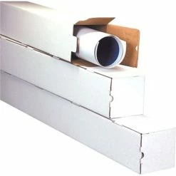 The Packaging Wholesalers Mailing Tubes 3" X 3" X 30" - Staples Square Mailing Tube, 25/Bundle