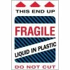 Staples Tape Logic® Labels, "Fragile - Liquid In Plastic", 4" X 6", Multiple, 500/Roll -Bankers Box shop s0537664 s7