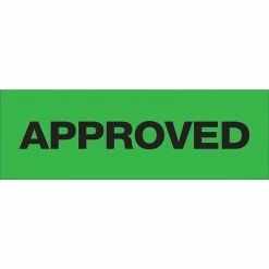 Shipping Tags & Seals Tape Logic™ 2" X 55 Yds. Pre Printed "Approved" Carton Sealing Tape, 18/Pack