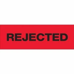 Security Tape Tape Logic™ 2" X 55 Yds. Pre Printed "Rejected" Carton Sealing Tape, 6/Pack