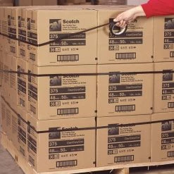 Tape Logic 3M™ Tartan™ Strapping Tape 3M™ 860 Tensilized Strapping Tape, 1/2"W X 120 Yards, Black, 12 Pack (T91986012PK)