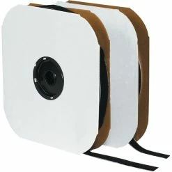 The Packaging Wholesalers Hook And Loop Fasteners VELCRO Hook Only 1/2" X 75' Sticky Back Hook And Loop Fastener, Black (HLVEL154B)