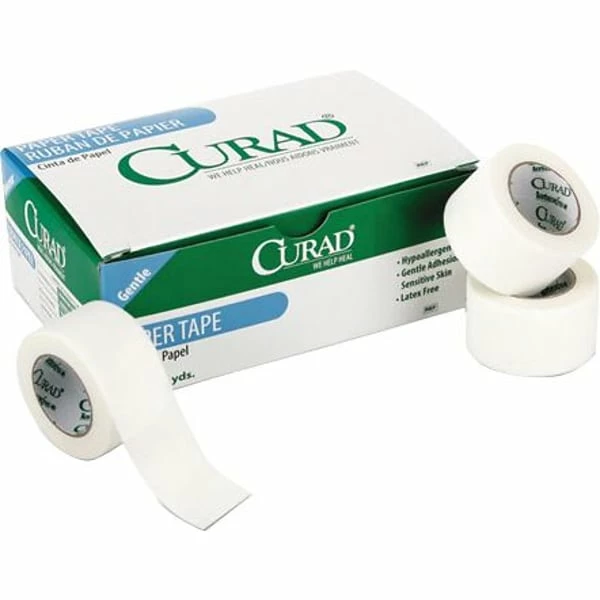 Curad® Paper Adhesive Tape, 1" X 10 Yds., 12/Box 2 Curad® Paper Adhesive Tape, 1" X 10 Yds., 12/Box
