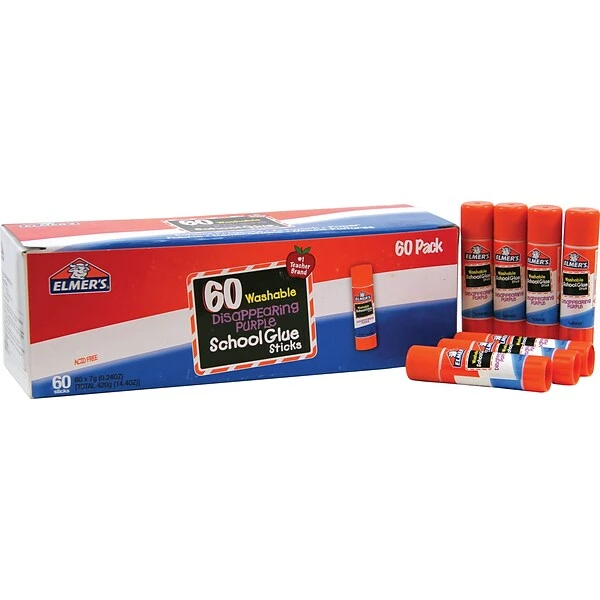 Elmer's Disappearing Purple Washable Removable Glue Sticks, 0.24 Oz., Purple, 60/Pack (E503) 8 Elmer's Disappearing Purple Washable Removable Glue Sticks, 0.24 Oz., Purple, 60/Pack (E503) - Image 6