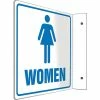 Safety Signs Accuform Signs® Women Restroom Projection Sign, Blue/White, 8"H X 8"W, 1/Pack -Bankers Box shop s0869269 s7