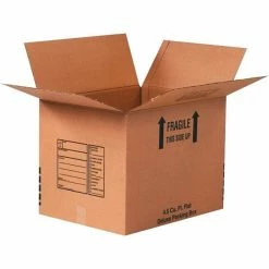 SI Products Shipping Boxes 24" X 18" X 18" Deluxe Moving Boxes, Brown, 120/Pallet (241818DPBPL)