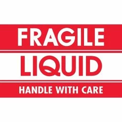 The Packaging Wholesalers Labels Tape Logic Fragile - Liquid - Handle With Care Shipping Label, 3" X 5", 500/Roll