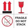 The Packaging Wholesalers Tape Logic® Labels, "Fragile - Do Not Stack", 4" X 4", Red/White/Black, 500/Roll -Bankers Box shop s0979709 s7