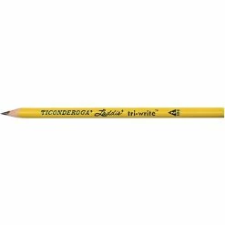 Wooden Pencils Ticonderoga Laddie Tri-write Pencils Without Eraser, No. 2, Box Of 36 (DIX13044)