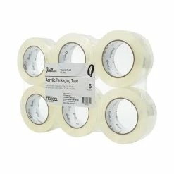 Quill Brand® Acrylic Packaging Tape, 2.6 Mil, 2" X 109 Yds., Clear, 6/Pack (ST-QA26L6)
