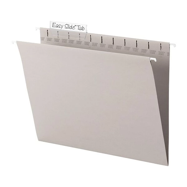 Smead TUFF Hanging File Folders With Easy Slide Tab, 1/3 Cut, Letter Size, Steel Gray, 18/Box (64092) 3 Smead TUFF Hanging File Folders With Easy Slide Tab, 1/3 Cut, Letter Size, Steel Gray, 18/Box (64092) - Image 2