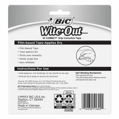 BIC Wite-Out EZ Grip Correction Tape, White, 2/Pack (WOECGP21) 9 BIC Wite-Out EZ Grip Correction Tape, White, 2/Pack (WOECGP21) -Bankers Box shop s1205196 s7