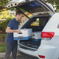 Bankers Box® Bankers Box Heavy-Duty Corrugated File Storage Boxes, String & Button, Legal Size, White/Blue, 12/Carton (00012) 8 Bankers Box® Bankers Box Heavy-Duty Corrugated File Storage Boxes, String & Button, Legal Size, White/Blue, 12/Carton (00012) -Bankers Box shop s1213043 s7