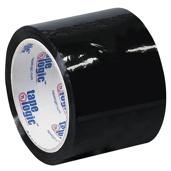 Packing Tape Tape Logic™ 3"W X 55 Yards Black Carton Sealing Tape, Pack Of 6 (T90522BK6PK) 3 Packing Tape Tape Logic™ 3"W X 55 Yards Black Carton Sealing Tape, Pack Of 6 (T90522BK6PK)