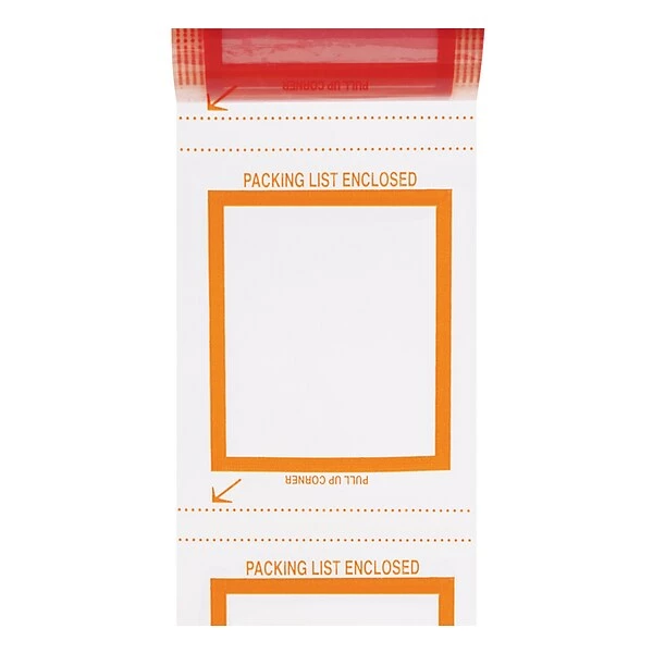 Self-Adhesive 4-1/2" X 5-1/2" Packing List Envelopes Tape Logic® Pouch Tape Rolls, 5" X 6", Clear, 1/Case (T9227501PK) 2 Self-Adhesive 4-1/2" X 5-1/2" Packing List Envelopes Tape Logic® Pouch Tape Rolls, 5" X 6", Clear, 1/Case (T9227501PK)
