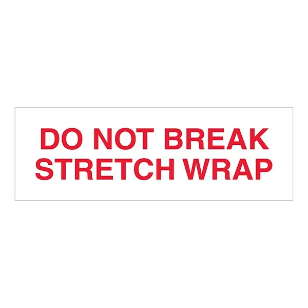 Shipping Tags & Seals Tape Logic™ 2" X 110 Yds. Pre Printed "Do Not Break Stretch Wrap" Carton Sealing Tape, 6/Pack 3 Shipping Tags & Seals Tape Logic™ 2" X 110 Yds. Pre Printed "Do Not Break Stretch Wrap" Carton Sealing Tape, 6/Pack