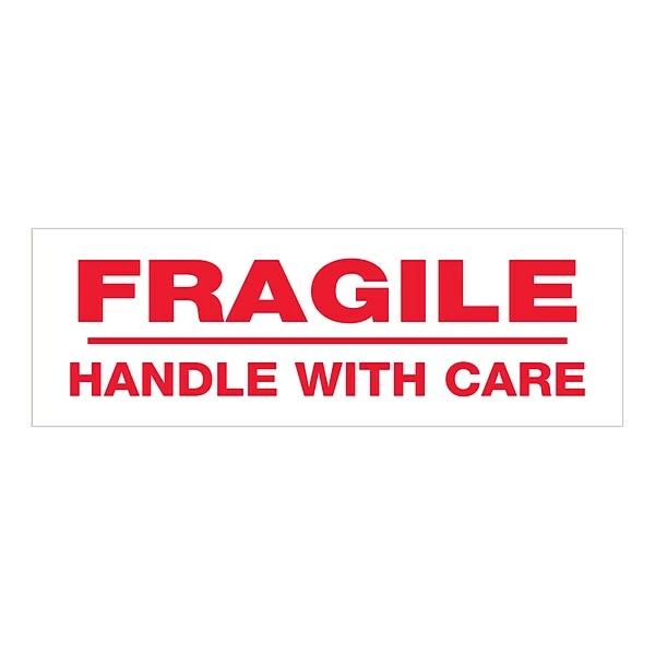 Shipping Tags & Seals Tape Logic™ 2" X 110 Yds. Pre Printed "Fragile Handle With Care" Carton Sealing Tape, 18/Pack 3 Shipping Tags & Seals Tape Logic™ 2" X 110 Yds. Pre Printed "Fragile Handle With Care" Carton Sealing Tape, 18/Pack