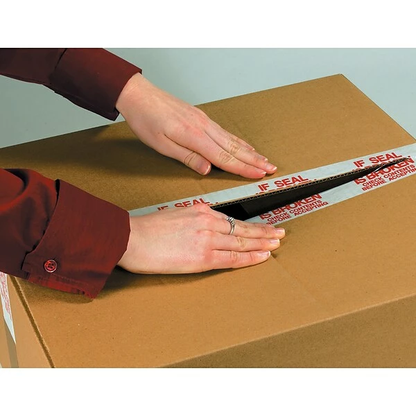 Security Tape Tape Logic™ 2" Pre Printed "Stop If Seal Is Broken" Carton Sealing Tape, Red On White, 18/Pack 4 Security Tape Tape Logic™ 2" Pre Printed "Stop If Seal Is Broken" Carton Sealing Tape, Red On White, 18/Pack - Image 2