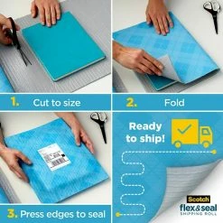 Flex And Seal Scotch™ Flex & Seal Shipping Roll Self-Sealing Padded Mailer, 15" X 200', Blue (FS-15200) 12 Flex And Seal Scotch™ Flex & Seal Shipping Roll Self-Sealing Padded Mailer, 15" X 200', Blue (FS-15200) -Bankers Box shop sp104813841 s7