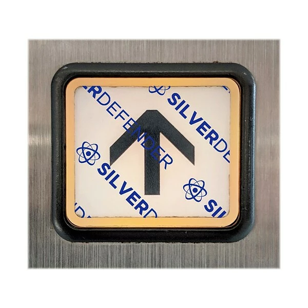 Tape Logic™ Solid Vinyl Safety Tapes Silver Defender Square Elevator Button Die Cut, 4" X 0.14 Yds., Clear, 100/Pack (DC-001-ES-100) 4 Tape Logic™ Solid Vinyl Safety Tapes Silver Defender Square Elevator Button Die Cut, 4" X 0.14 Yds., Clear, 100/Pack (DC-001-ES-100) - Image 2