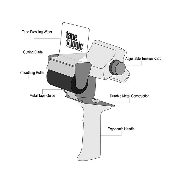 Staples Packing Tape Dispensers Tape Logic 2" Tape Carton Sealing Tape Dispenser (TDHDX2) 4 Staples Packing Tape Dispensers Tape Logic 2" Tape Carton Sealing Tape Dispenser (TDHDX2) - Image 2