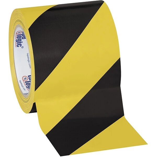 Tape Logic™ Striped Vinyl Safety Tapes Tape Logic™ 4" X 36 Yds. Striped Vinyl Safety Tape, Black/Yellow, 3/Pack 3 Tape Logic™ Striped Vinyl Safety Tapes Tape Logic™ 4" X 36 Yds. Striped Vinyl Safety Tape, Black/Yellow, 3/Pack