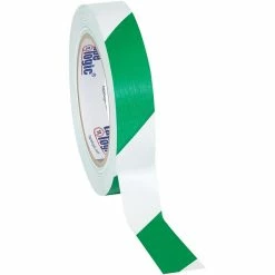 Tape Logic™ Striped Vinyl Safety Tapes Tape Logic™ 1" X 36 Yds. Striped Vinyl Safety Tape, Green/White, 3/Pack