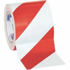 Tape Logic™ Striped Vinyl Safety Tapes Tape Logic™ 4" X 36 Yds. Striped Vinyl Safety Tape, Red/White, 3/Pack