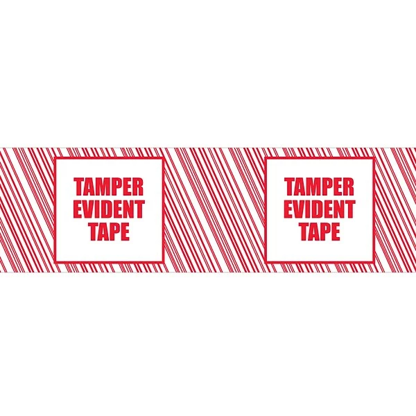 SI Products Security Tape, 2" X 110 Yds., Red/White, 6/Pack (155RCP) 3 SI Products Security Tape, 2" X 110 Yds., Red/White, 6/Pack (155RCP)