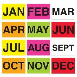 Labels Tape Logic 3" X 2" Rectangle Easy Order Packs Months Of The Year Label, 500/Roll