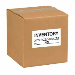 Quill Brand® "Inventory Date Count By" Labels, Black/White, 5" X 3", 500/Rl