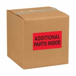 Quill Brand® "Additional Parts Inside" Labels, Red/Black, 5" X 3", 500/Rl