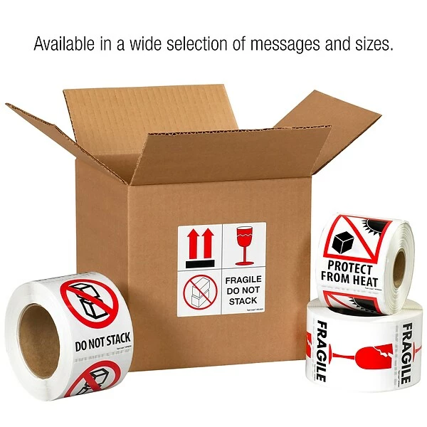 Labels Tape Logic Fragile (Glass) Shipping Label, 3" X 4", 500/Roll 4 Labels Tape Logic Fragile (Glass) Shipping Label, 3" X 4", 500/Roll - Image 2