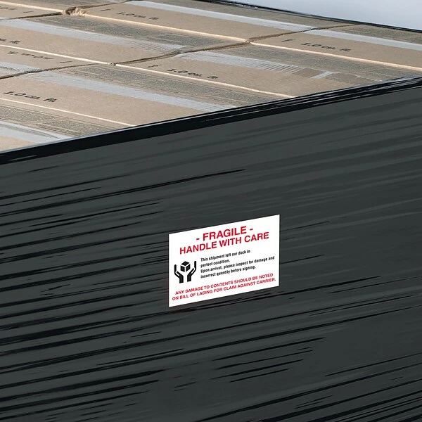 Tape Logic Labels, "Fragile - Handle With Care", 4" X 6", Red/White/Black, 500/Roll 3 Tape Logic Labels, "Fragile - Handle With Care", 4" X 6", Red/White/Black, 500/Roll