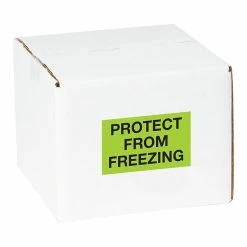 Tape Logic Climate Labels, "Protect From Freezing", 3" X 5", Fluorescent Green, 500/Roll (DL1329)