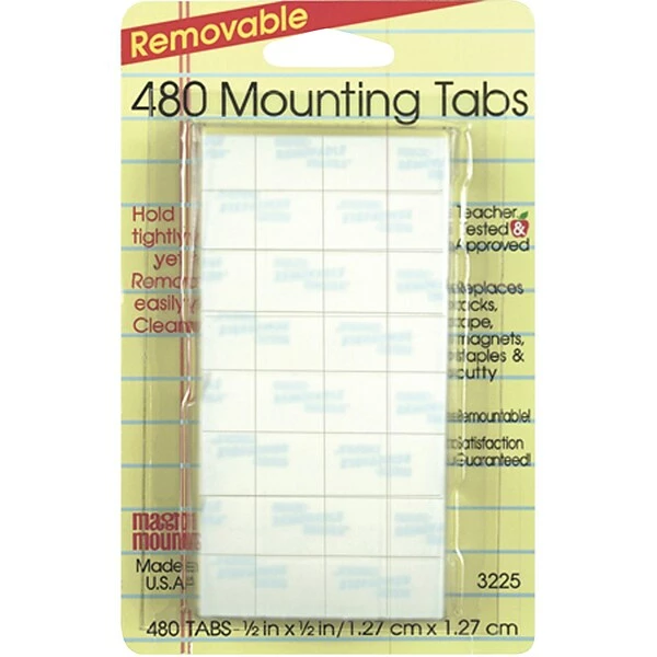 Miller Studio Mounting Tabs Magic Mounts® Removable Tabs, 0.5" X 0.5", 480 Per Pack, 3 Packs (MIL3225-3) 3 Miller Studio Mounting Tabs Magic Mounts® Removable Tabs, 0.5" X 0.5", 480 Per Pack, 3 Packs (MIL3225-3)