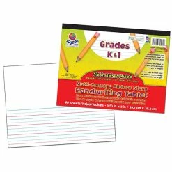 Ruled Writing Paper Pacon® 10.5" X 8" Multi-Sensory Raised Ruled Tablet, Tape Bound, White, 40 Sheets Per Pack, 3 Packs (PAC2472-3)