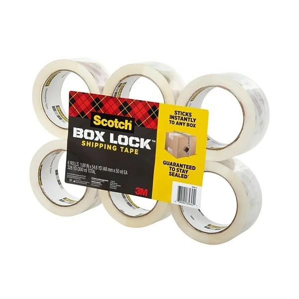 Hot Melt Tapes Scotch® Box Lock™ Shipping Packing Tape, Clear, 1.88 In X 54.6 Yd, 6 Rolls/Pack (3950-6) 9 Hot Melt Tapes Scotch® Box Lock™ Shipping Packing Tape, Clear, 1.88 In X 54.6 Yd, 6 Rolls/Pack (3950-6) - Image 7