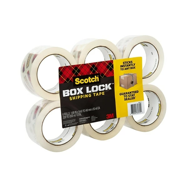 Hot Melt Tapes Scotch® Box Lock™ Shipping Packing Tape, Clear, 1.88 In X 54.6 Yd, 6 Rolls/Pack (3950-6) 10 Hot Melt Tapes Scotch® Box Lock™ Shipping Packing Tape, Clear, 1.88 In X 54.6 Yd, 6 Rolls/Pack (3950-6) - Image 8