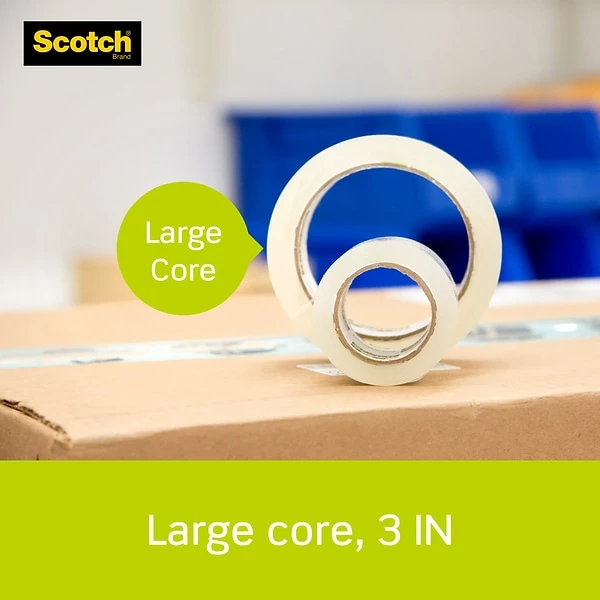 Scotch® Sure Start Packaging Tape, 1.88 In X 54.6 Yds, Clear, 18 Rolls (3450-18CP) 5 Scotch® Sure Start Packaging Tape, 1.88 In X 54.6 Yds, Clear, 18 Rolls (3450-18CP) - Image 3