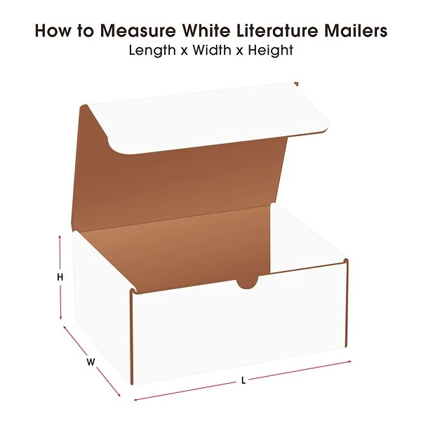 Literature Mailers Quill Brand 11.125" X 8.75" X 6" Corrugated Shipping Boxes, 200#/ECT-32-B Mullen Rated Pack Of 50, (M1186) 3 Literature Mailers Quill Brand 11.125" X 8.75" X 6" Corrugated Shipping Boxes, 200#/ECT-32-B Mullen Rated Pack Of 50, (M1186)