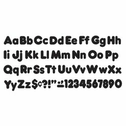 Trend Enterprises Letters & Numbers TREND 4" Uppercase/Lowercase Combo Pack Ready Letters®, Black, 182 Per Pack, 3 Packs (T-79901-3)