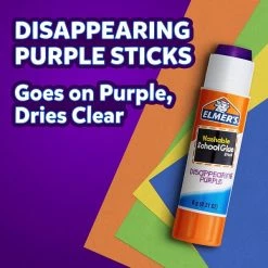 Glue & Glue Sticks Elmer's School Glue Sticks, 0.21 Oz., Purple, 2/Pack (E522)