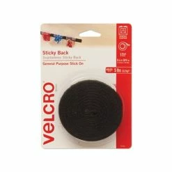 Hook And Loop Fasteners VELCRO® Closure Easy To Use Dispenser Pack, Black (90086)